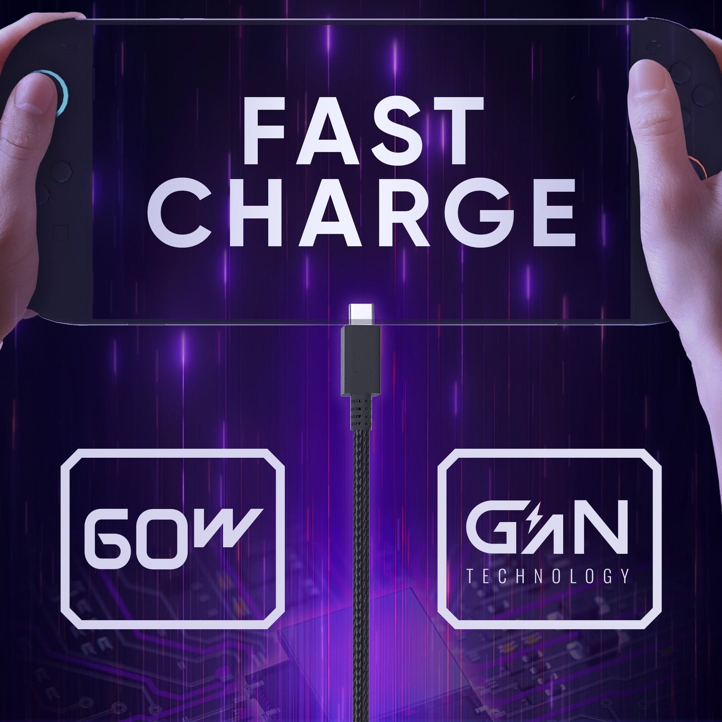 Oniverse | 60w 1.5m Car Charger Adapter for Nintendo Switch 2