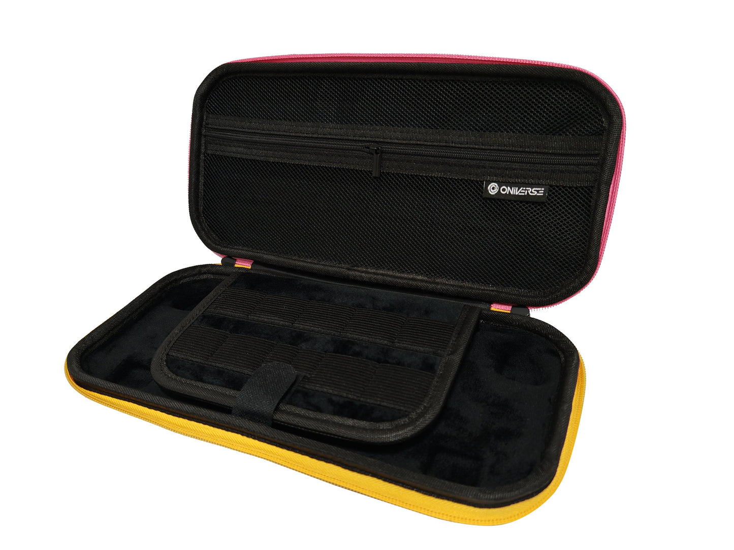 Oniverse | Nintendo Switch 2 Carrying Case with Pink & Yellow Zip Tag