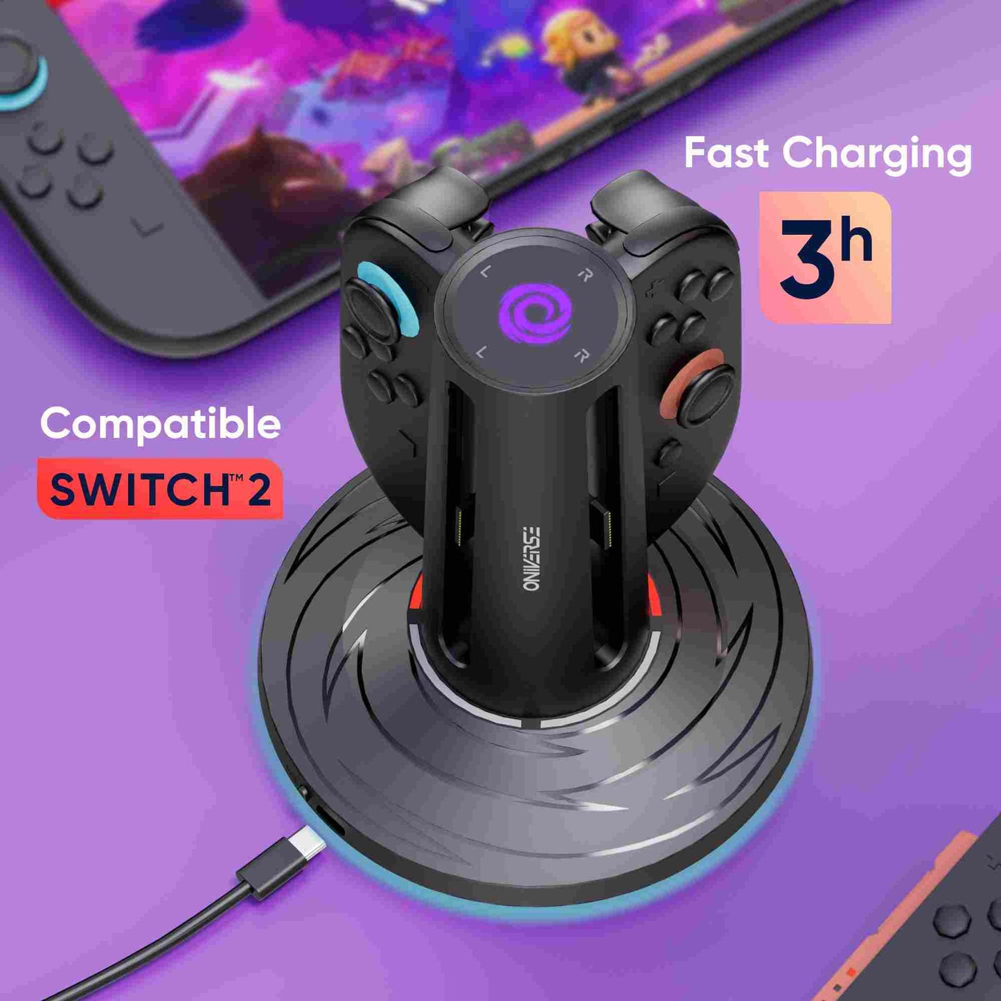 Oniverse | Quadrant 4 Joycons Charging Dock for Nintendo Switch 2