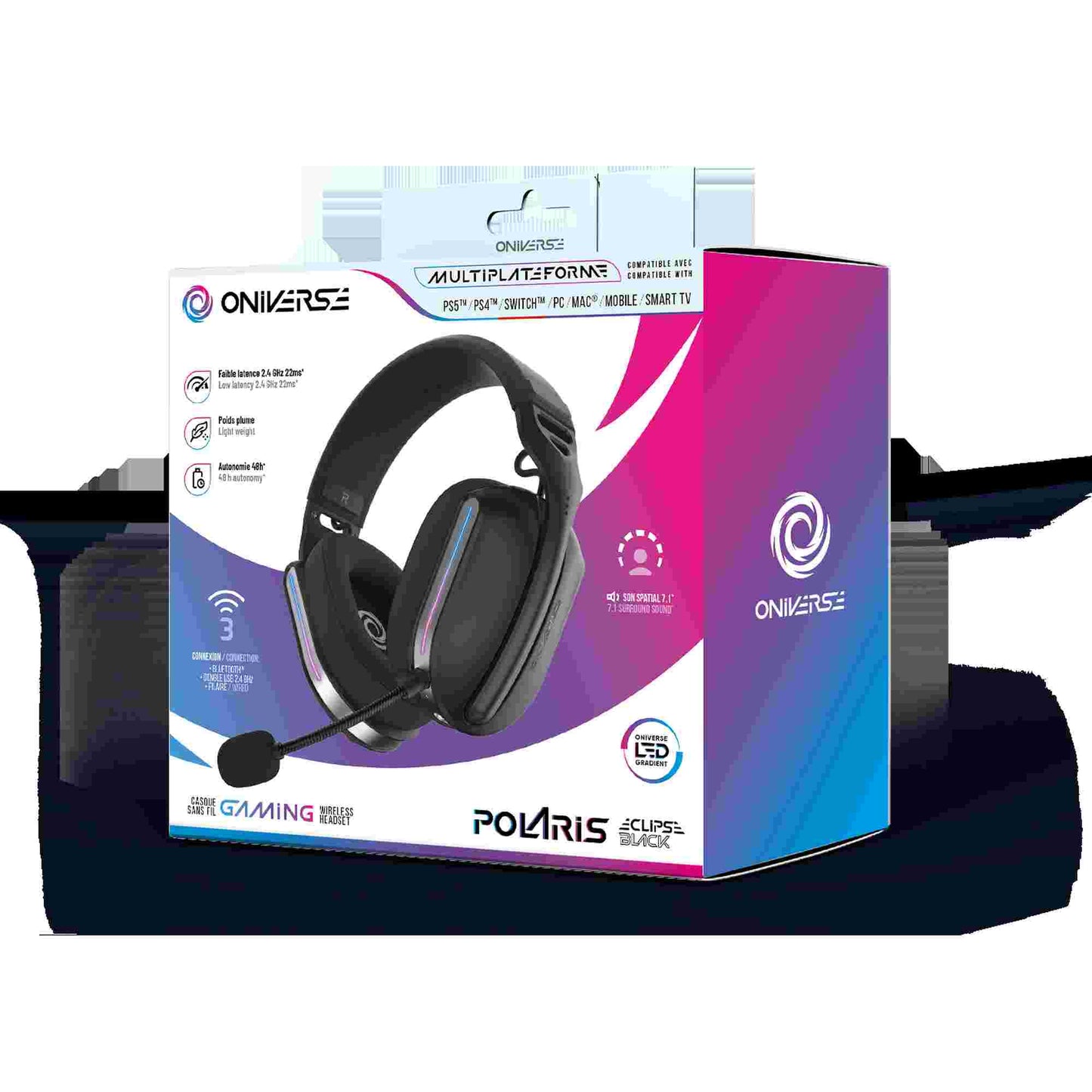 Oniverse | Polaris Multiplatform Wireless Gaming Headset (Eclipse Black)