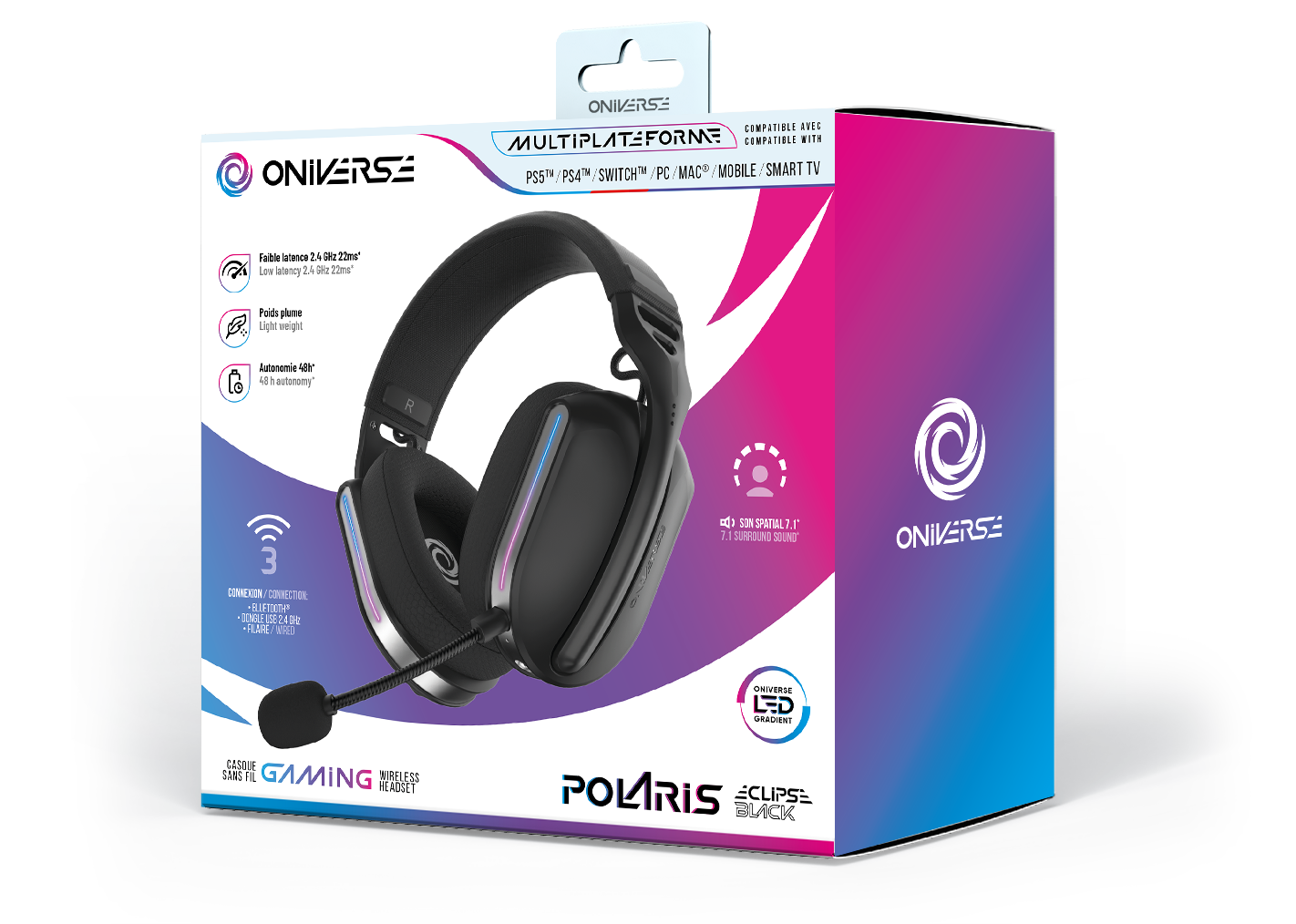 Oniverse | Polaris Multiplatform Wireless Gaming Headset (Eclipse Black)