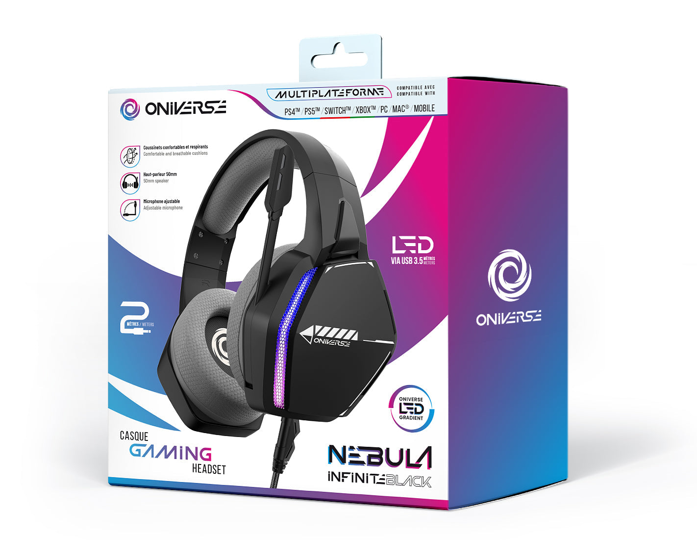 Oniverse | Nebula Multiplatform Wired Gaming Headset (Infinite Black)