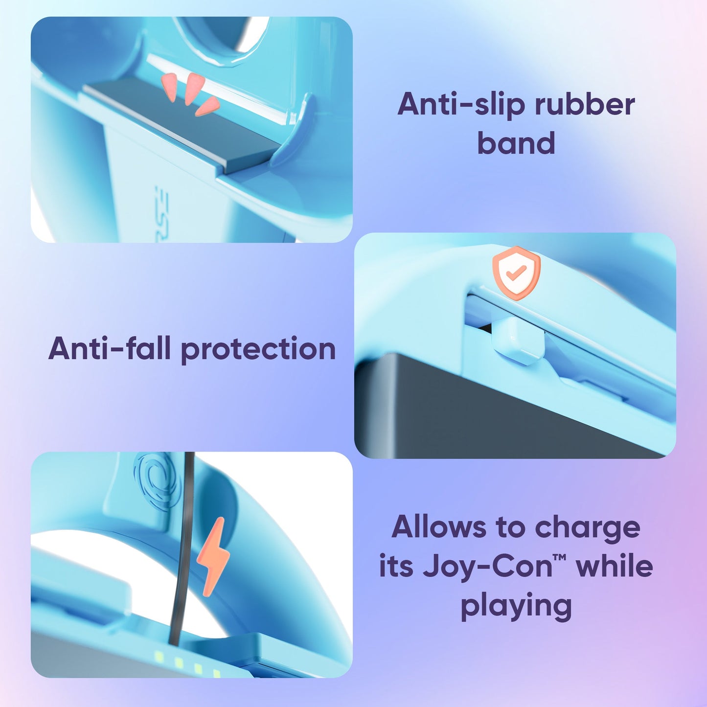 Oniverse | Pack of 2 Racing Wheel Controller Holders - Orange/Blue (Switch 2)