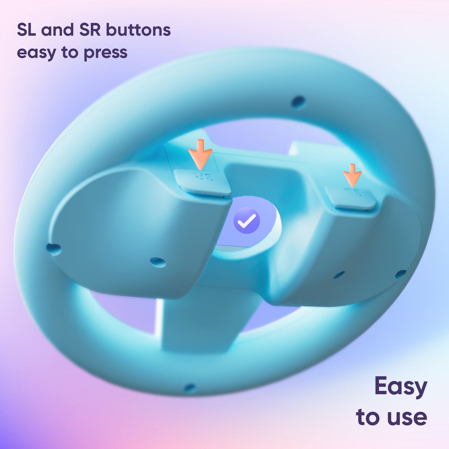 Oniverse | Pack of 2 Racing Wheel Controller Holders - Orange/Blue (Switch 2)