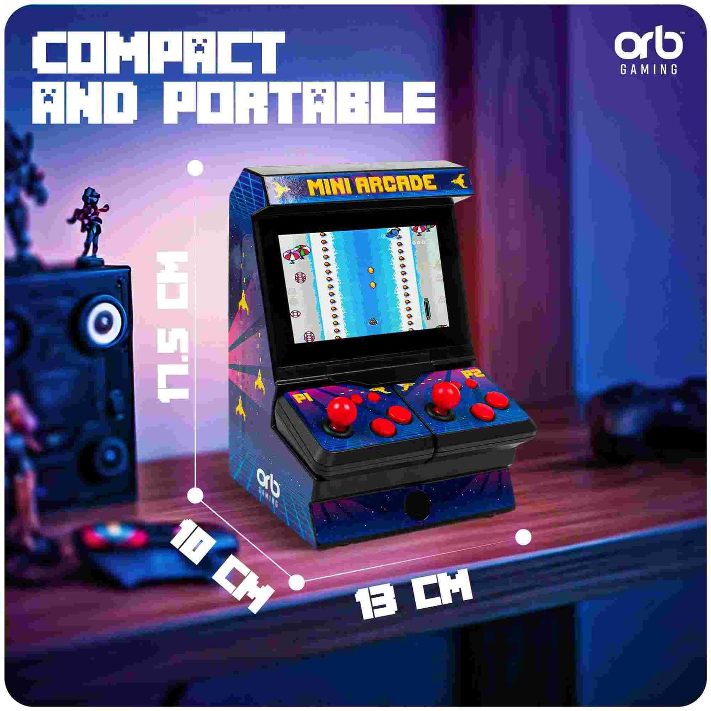Thumbs Up Orb Retro Mini Arcade Machine (2 Player) 300 Games 216x 1 Player & 84x 2 Player