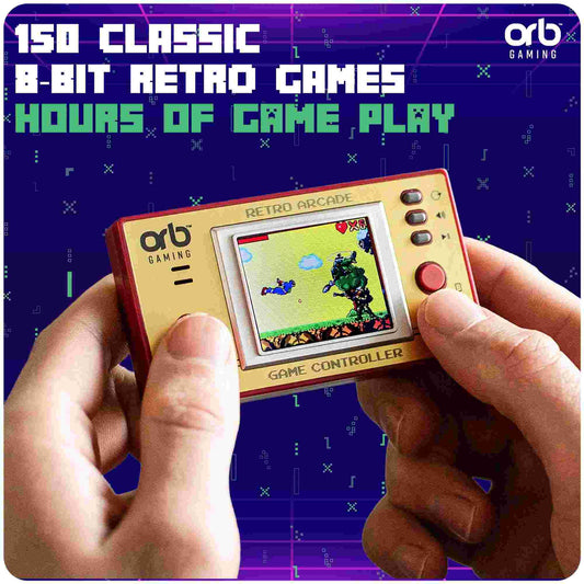 Thumbs Up Orb Retro Mini Handheld Console Gold 150 Games