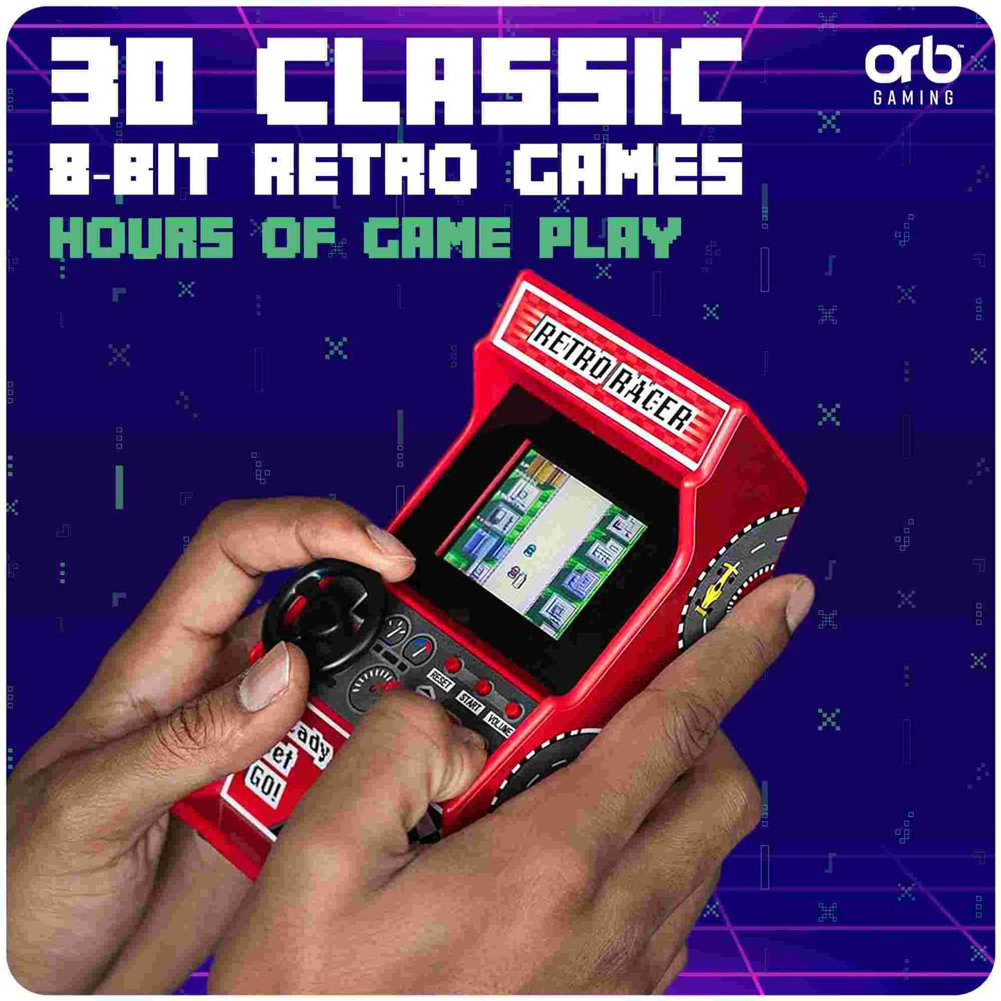 Thumbs Up Orb Retro Mini Racing Arcade Machine Red 30 Games