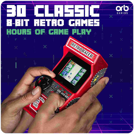 Thumbs Up Orb Retro Mini Racing Arcade Machine Red 30 Games