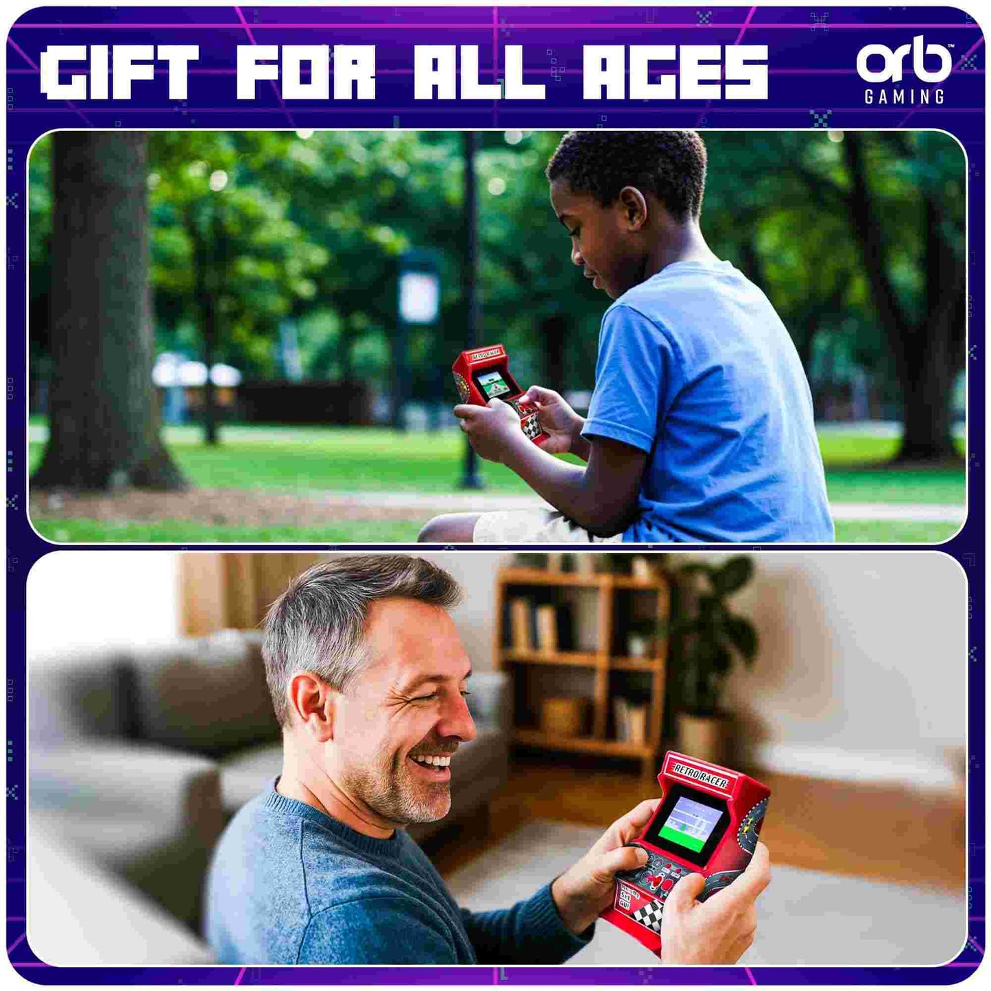 Thumbs Up Orb Retro Mini Racing Arcade Machine Red 30 Games