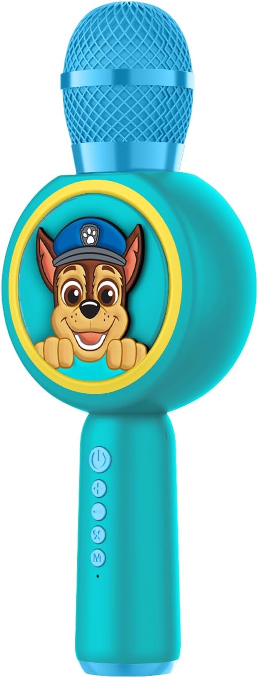 OTL | Paw Patrol Chase Karaoke Microphone and Wireless Speaker with LED Lights