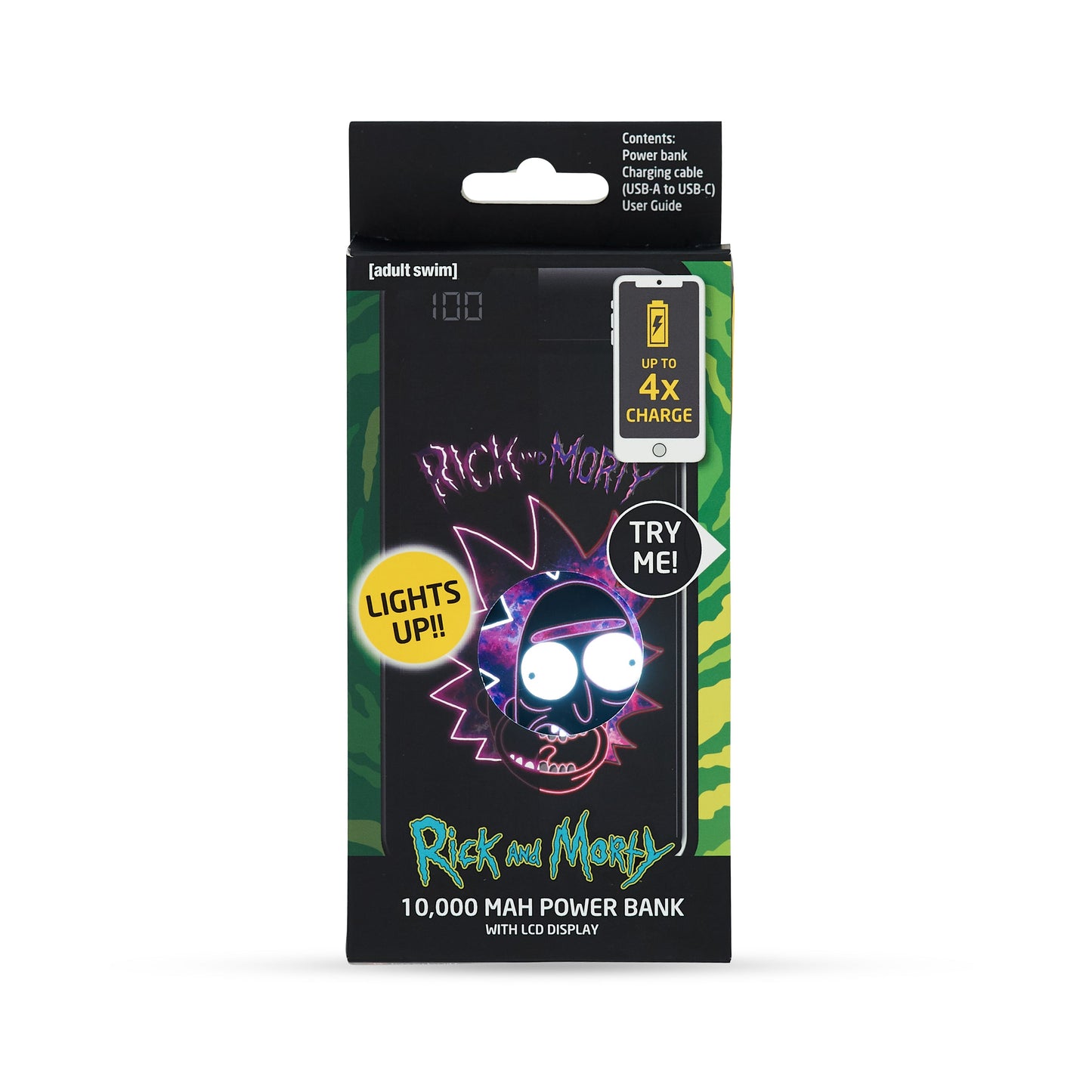 Lazerbuilt | Rick and Morty Light-Up Power Bank 10,000mAh