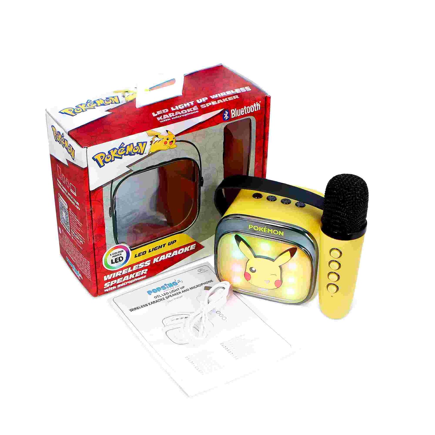 OTL Pikachu Popsing Led Light-Up Wireless Karaoke Speaker & Microphone