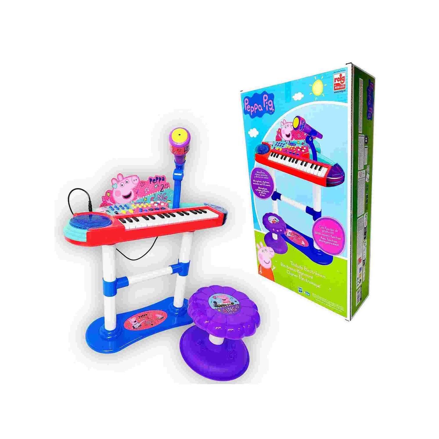 Reig | Peppa Pig 32 Key Organ with Microphone Stand and Bench