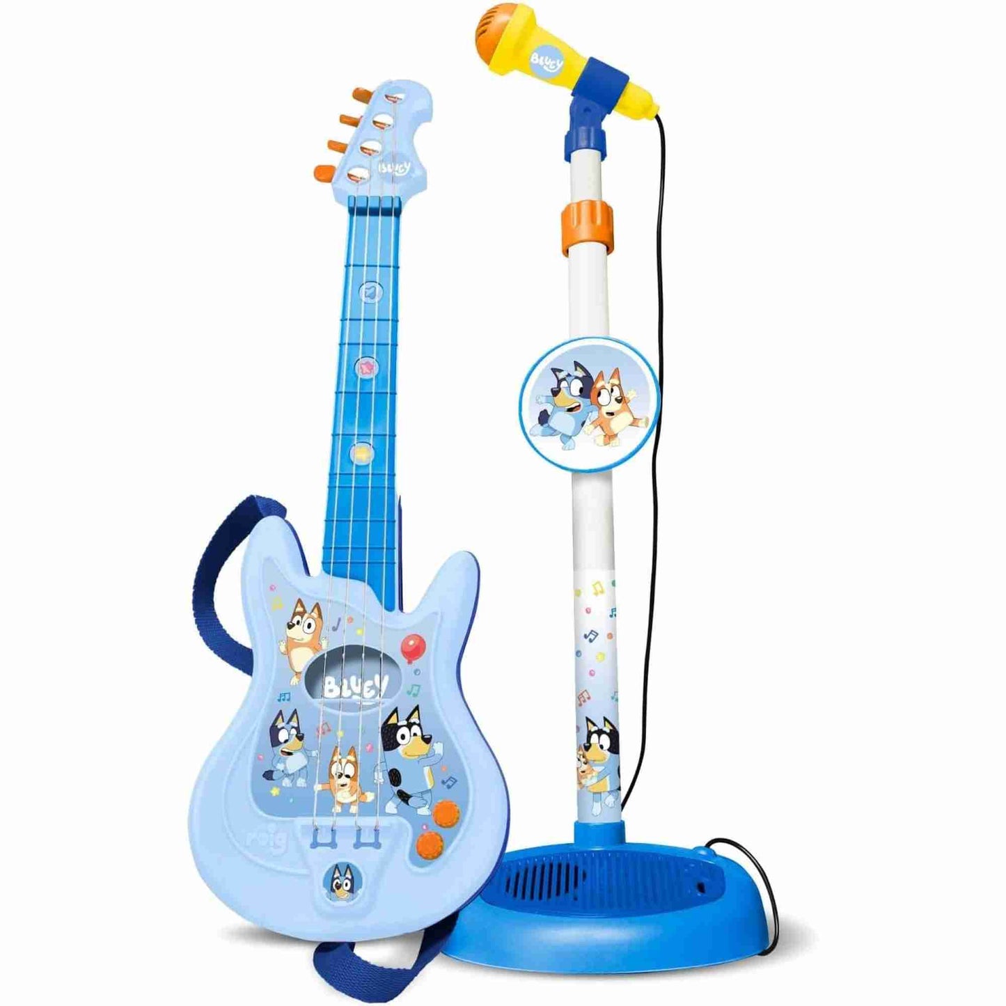 Reig | Bluey Microphone and Guitar Set with Built-In Music, Lights and Sounds