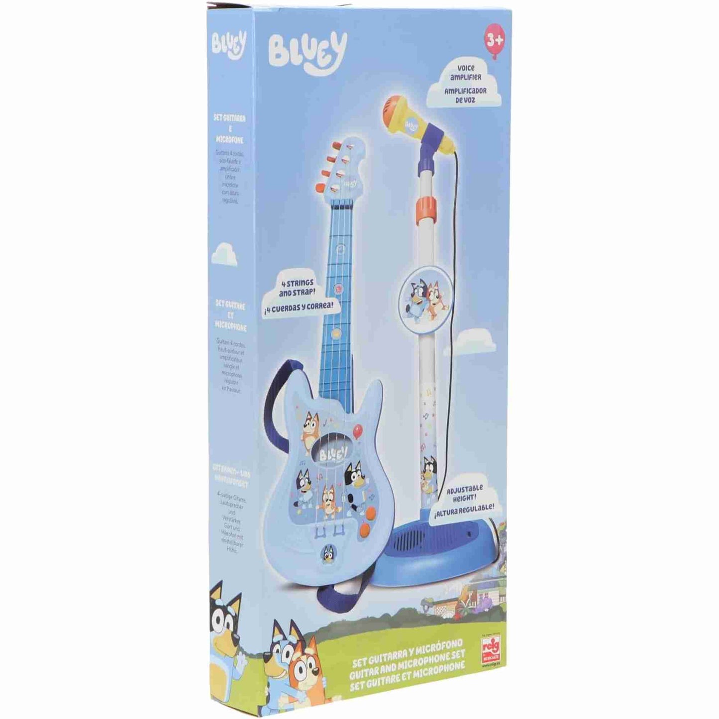 Reig | Bluey Microphone and Guitar Set with Built-In Music, Lights and Sounds