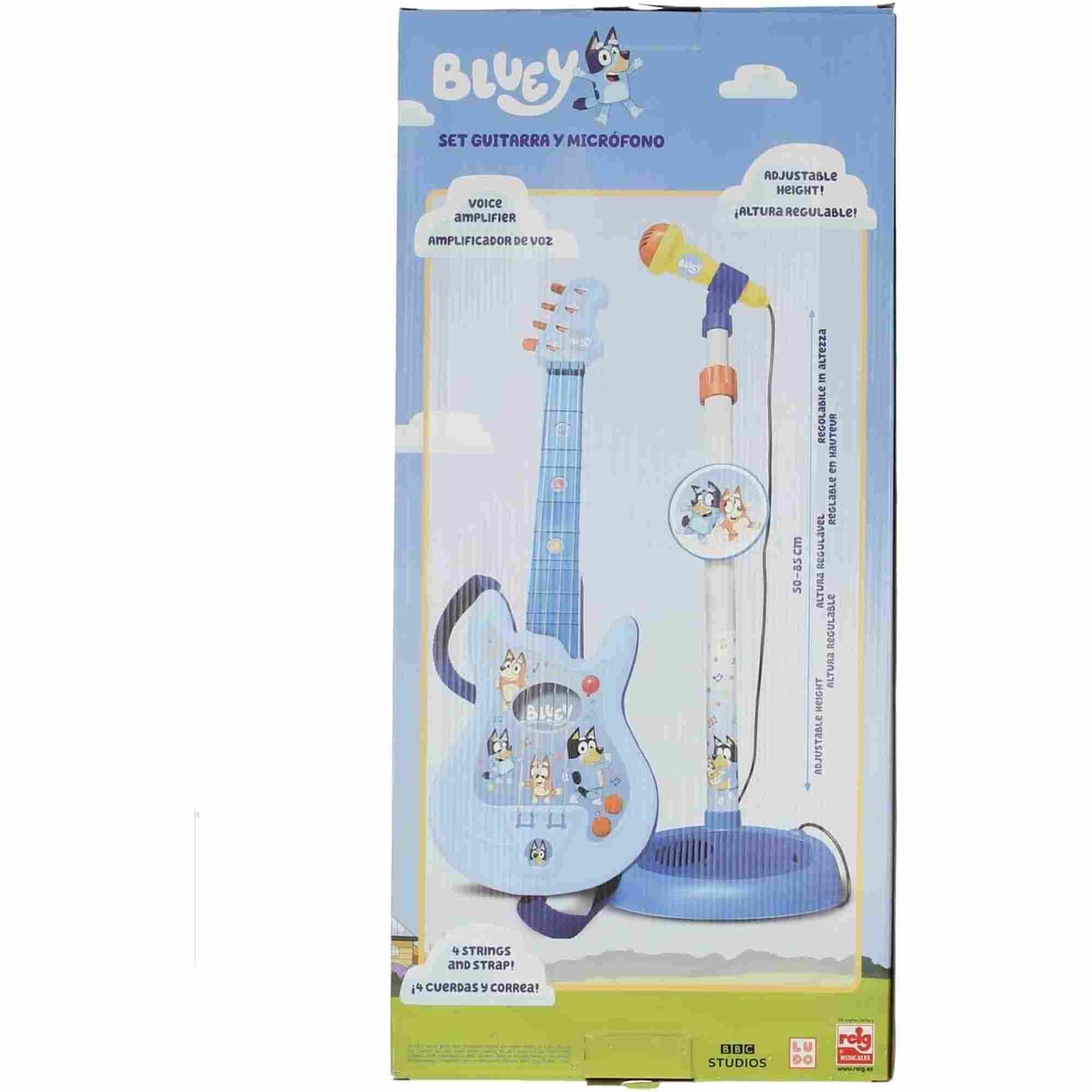 Reig | Bluey Microphone and Guitar Set with Built-In Music, Lights and Sounds