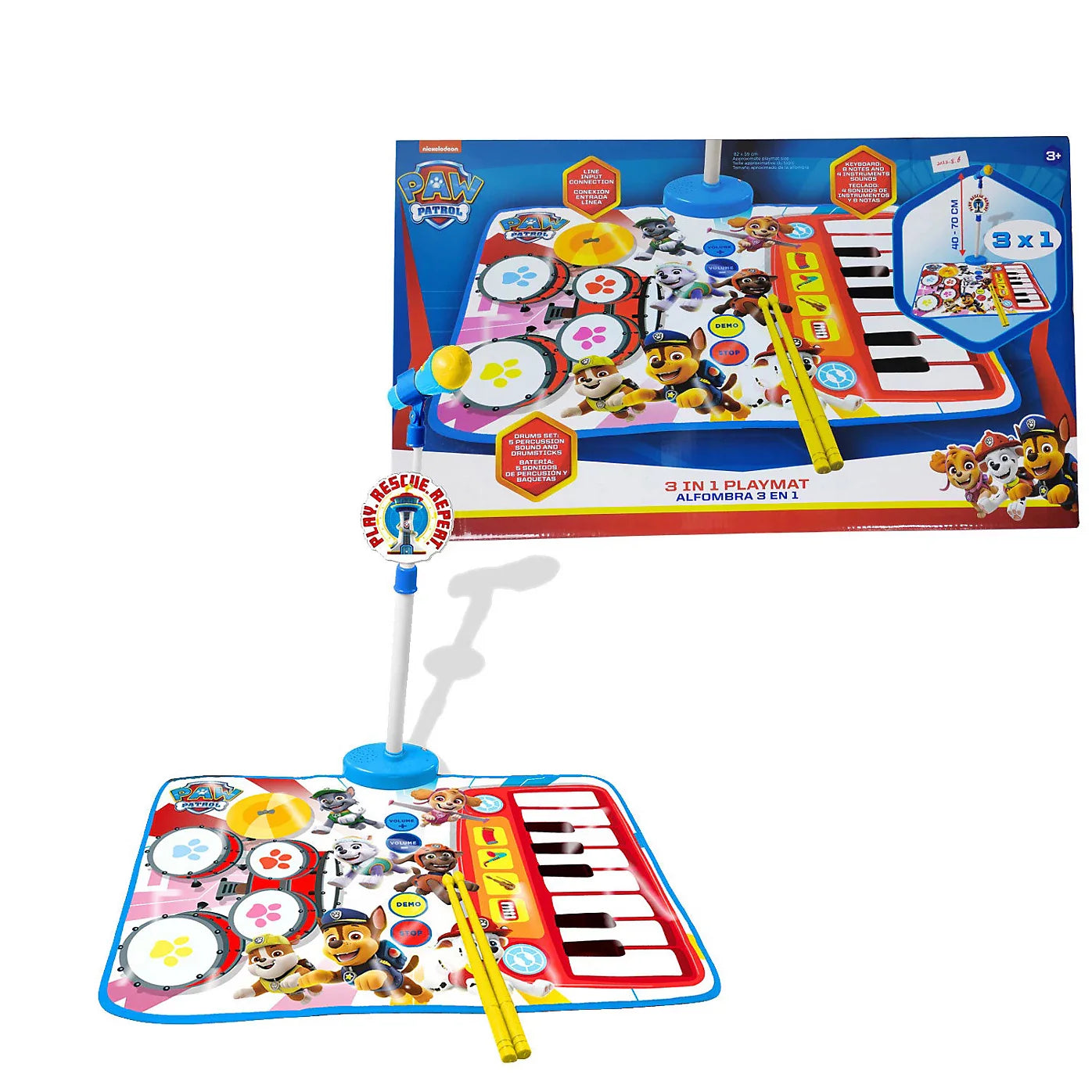 Reig | Paw Patrol 3-in-1 Playmat with Built-In Music, Lights and Sounds
