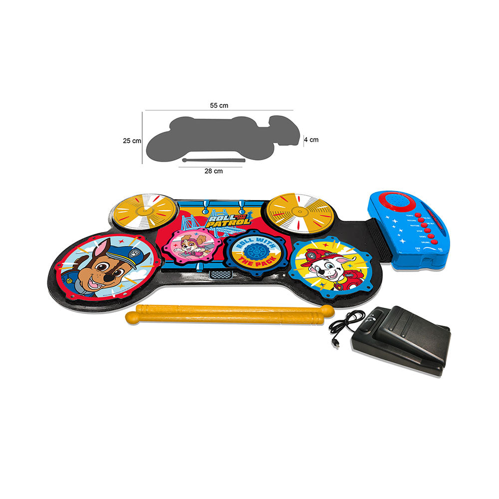 Reig | Paw Patrol Flexible Drum Mat with Pedal and Sticks