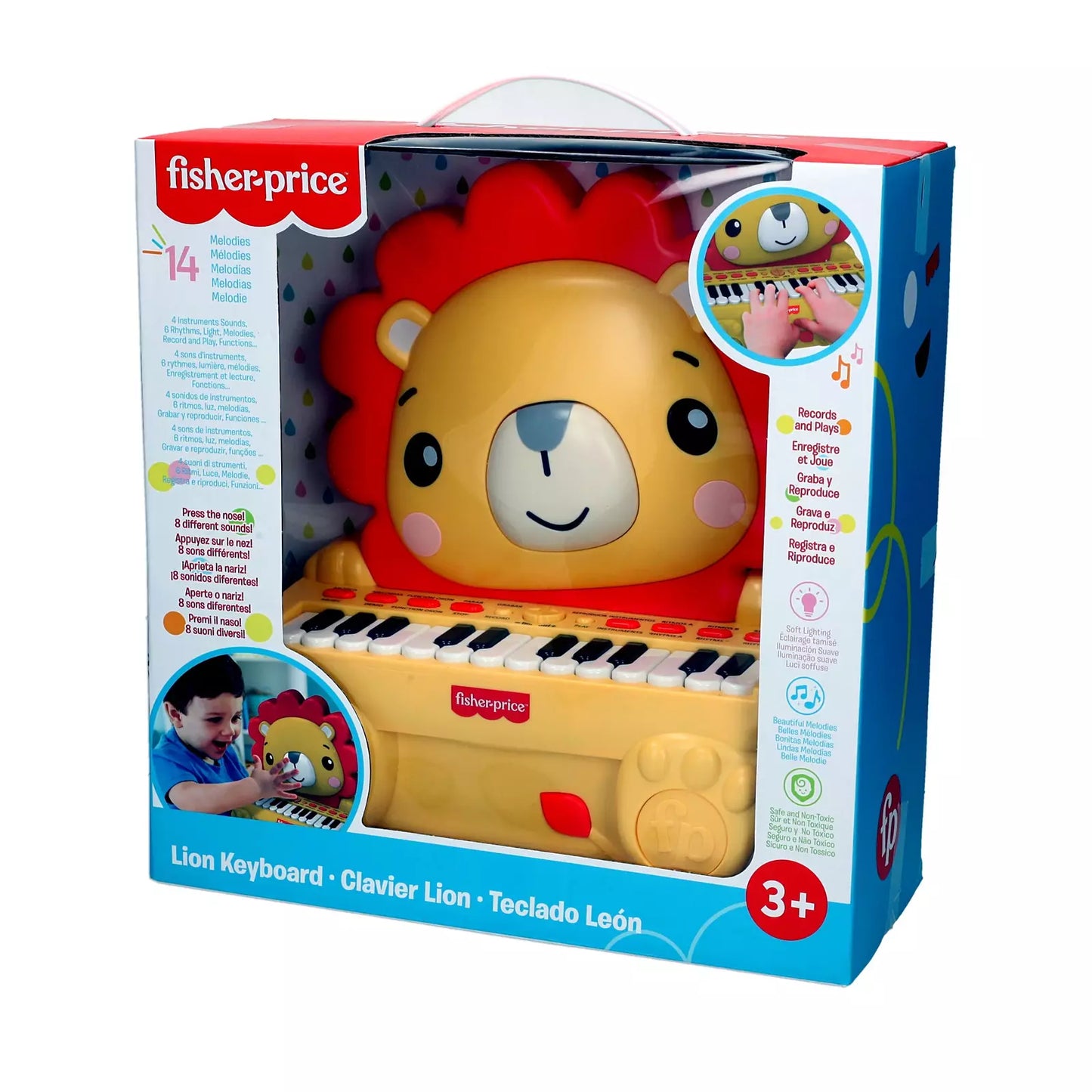 Reig | Fisher Price Lion Toy Piano with 24-Key Keyboard