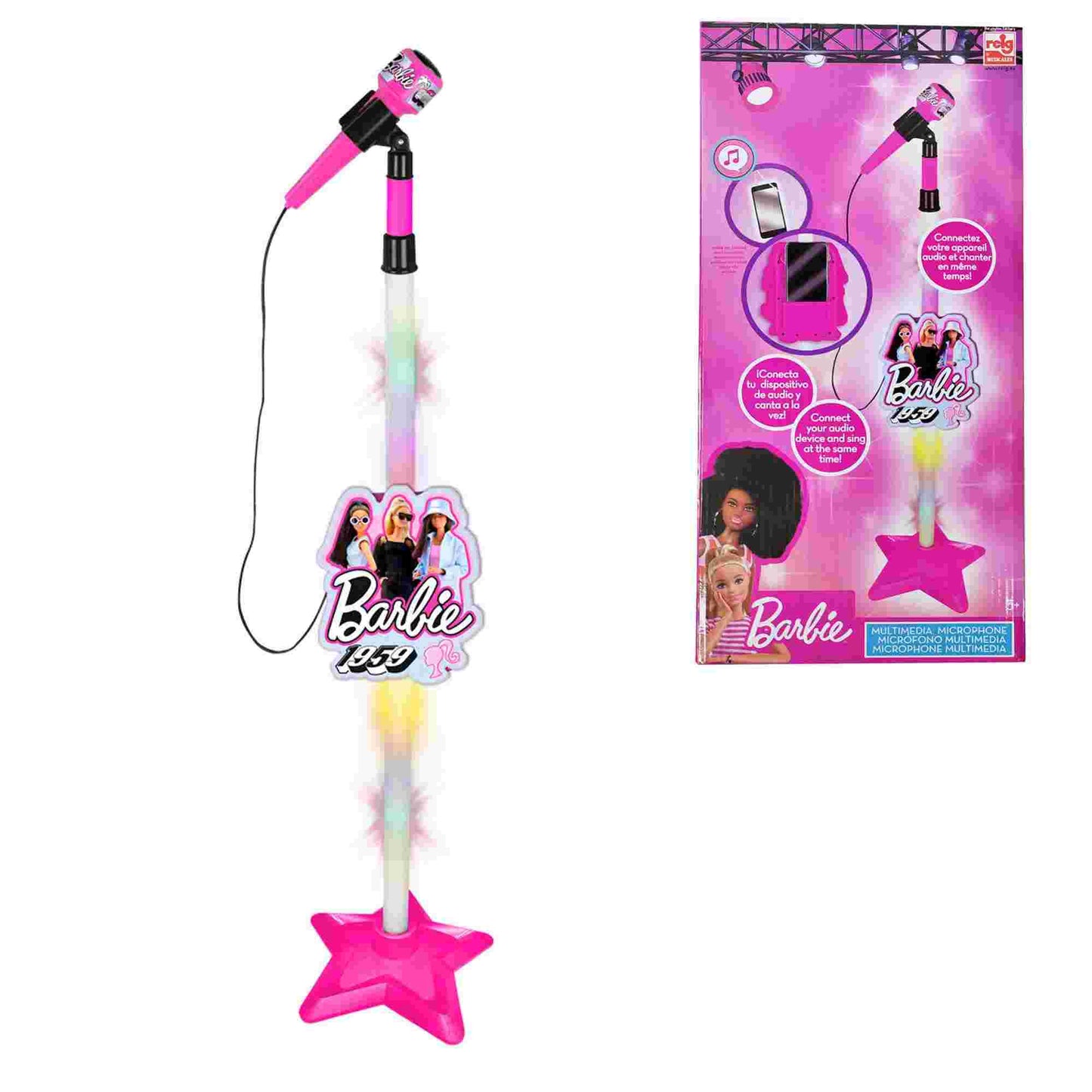 Reig | Barbie Microphone with Stand