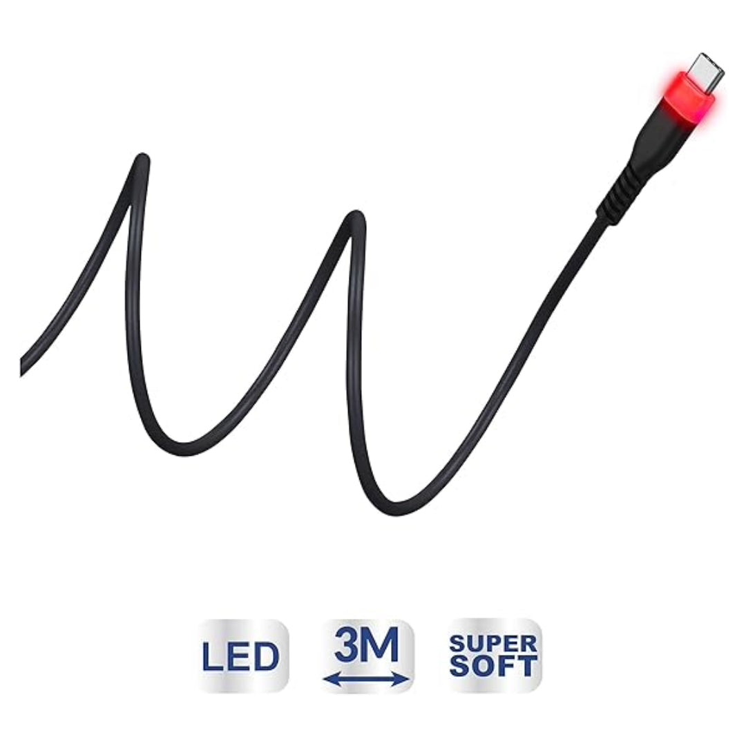 Subsonic | Raiden USB-C Charging & Transfer Supersoft Anti Knot Cable