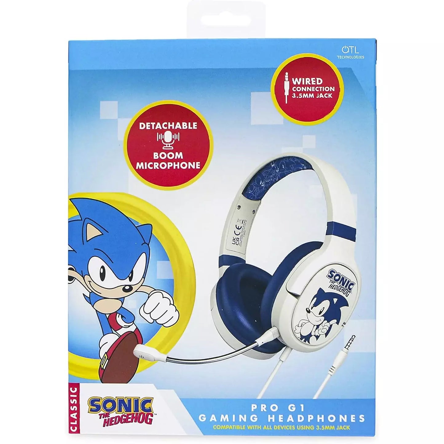 OTL | Sonic the Hedgehog Wired Gaming Headphones with Detatchable Microphone