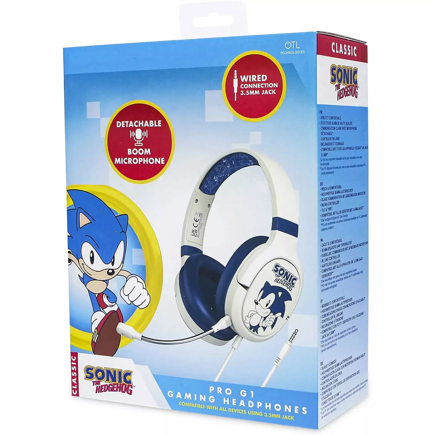 OTL | Sonic the Hedgehog Wired Gaming Headphones with Detatchable Microphone
