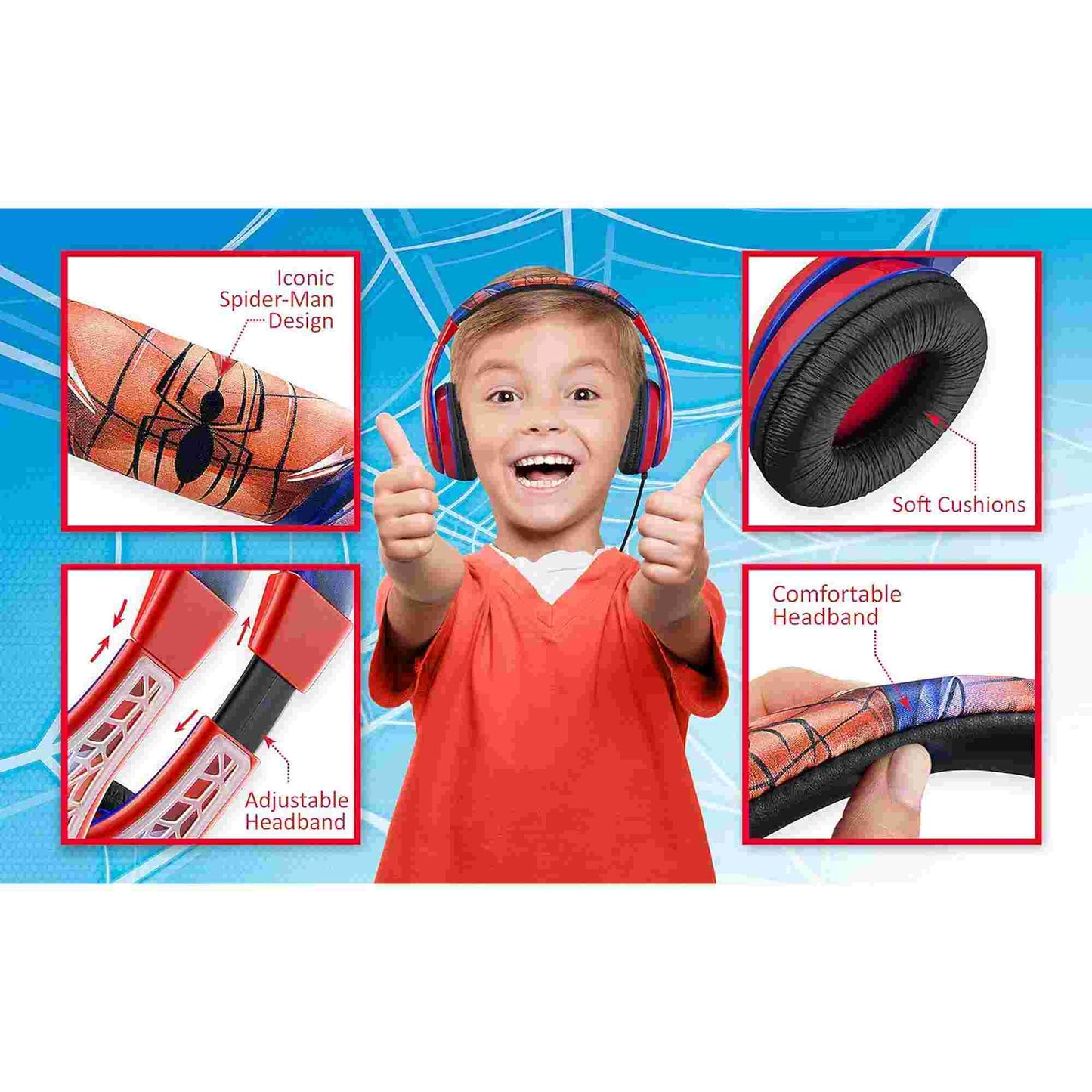 e-Kids | Spider Man Children's Wired Headphones