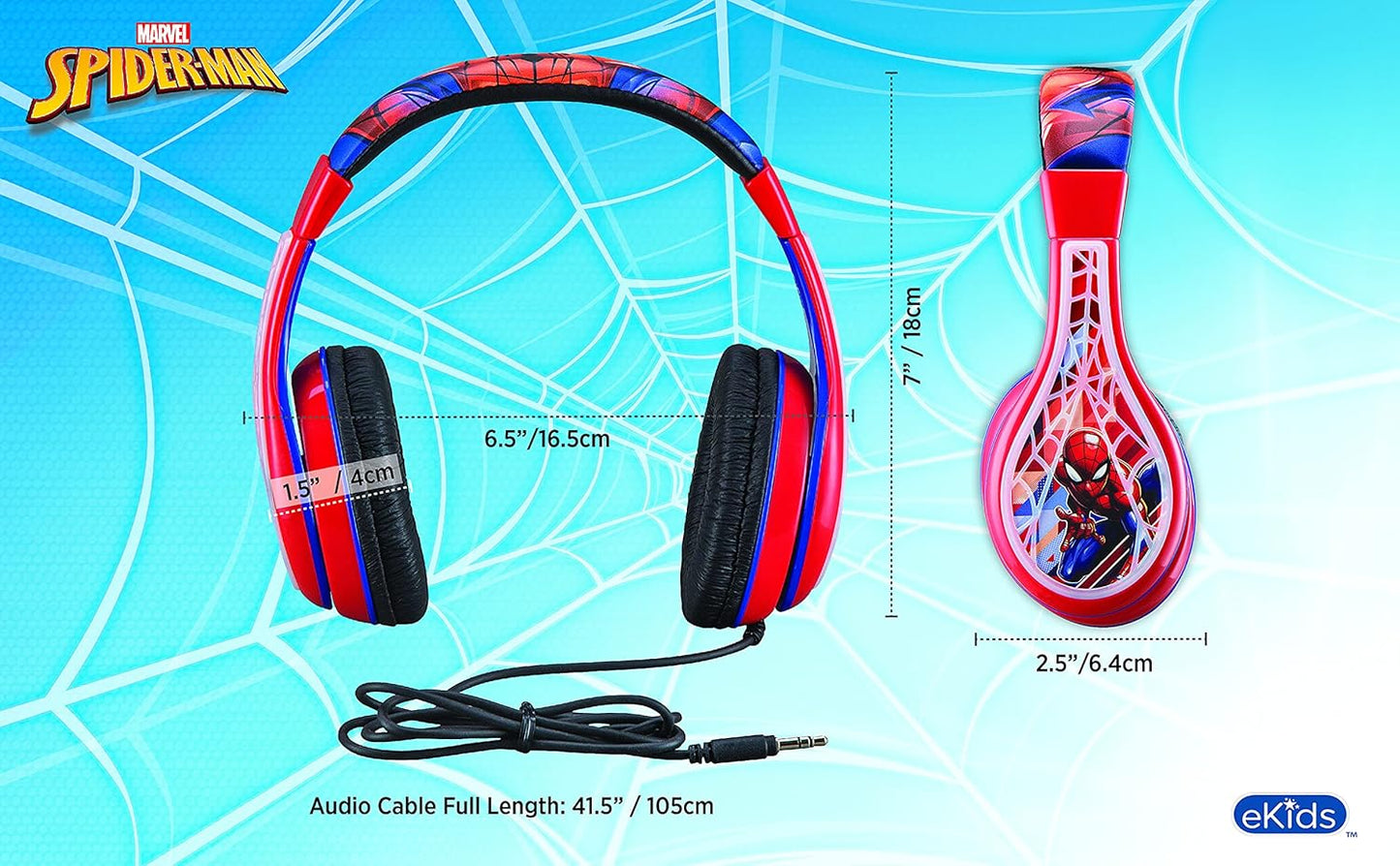 e-Kids | Spider Man Children's Wired Headphones