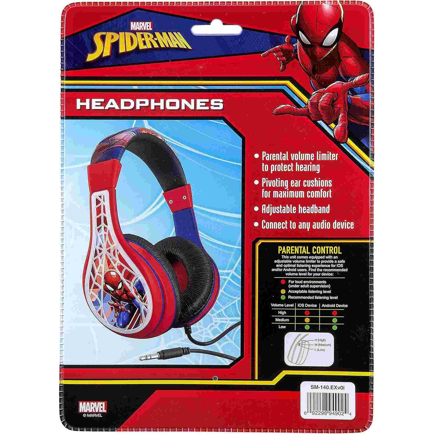e-Kids | Spider Man Children's Wired Headphones