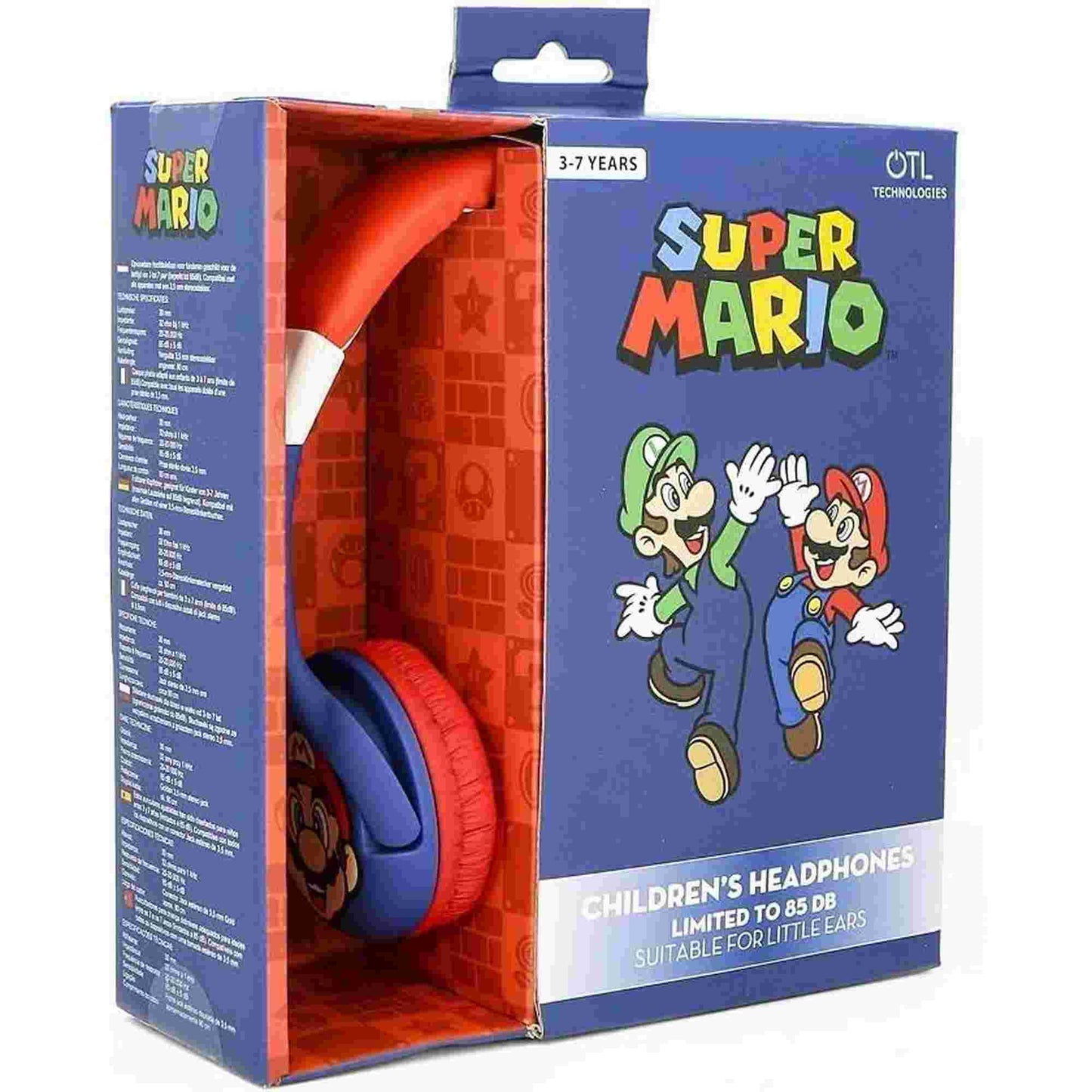 OTL | Super Mario Wired Blue Kids Headphones