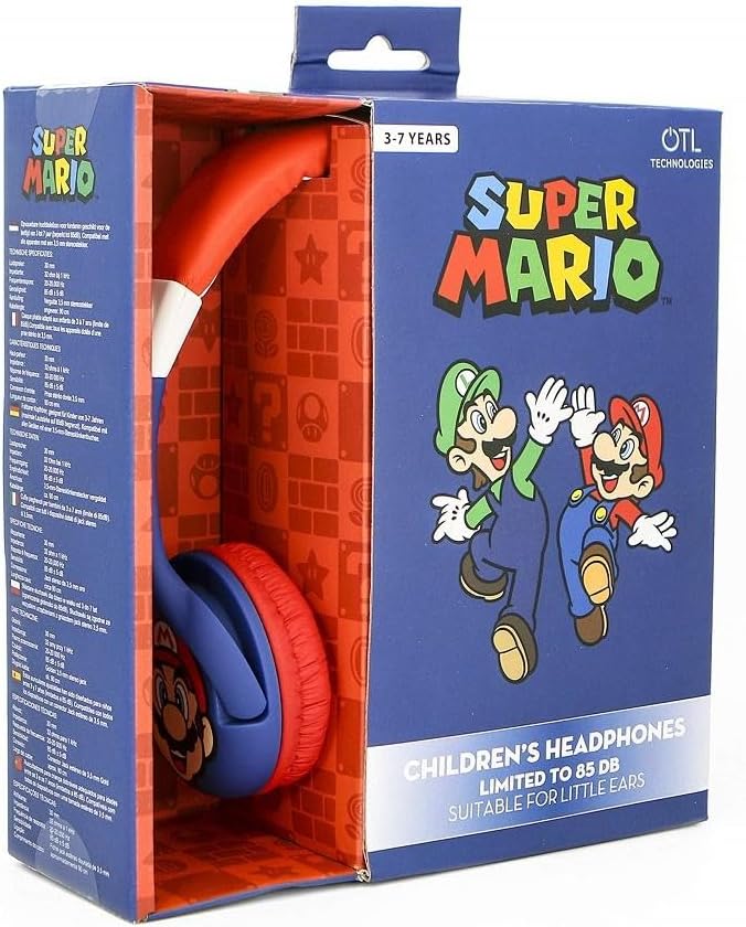 OTL | Super Mario Wired Blue Kids Headphones