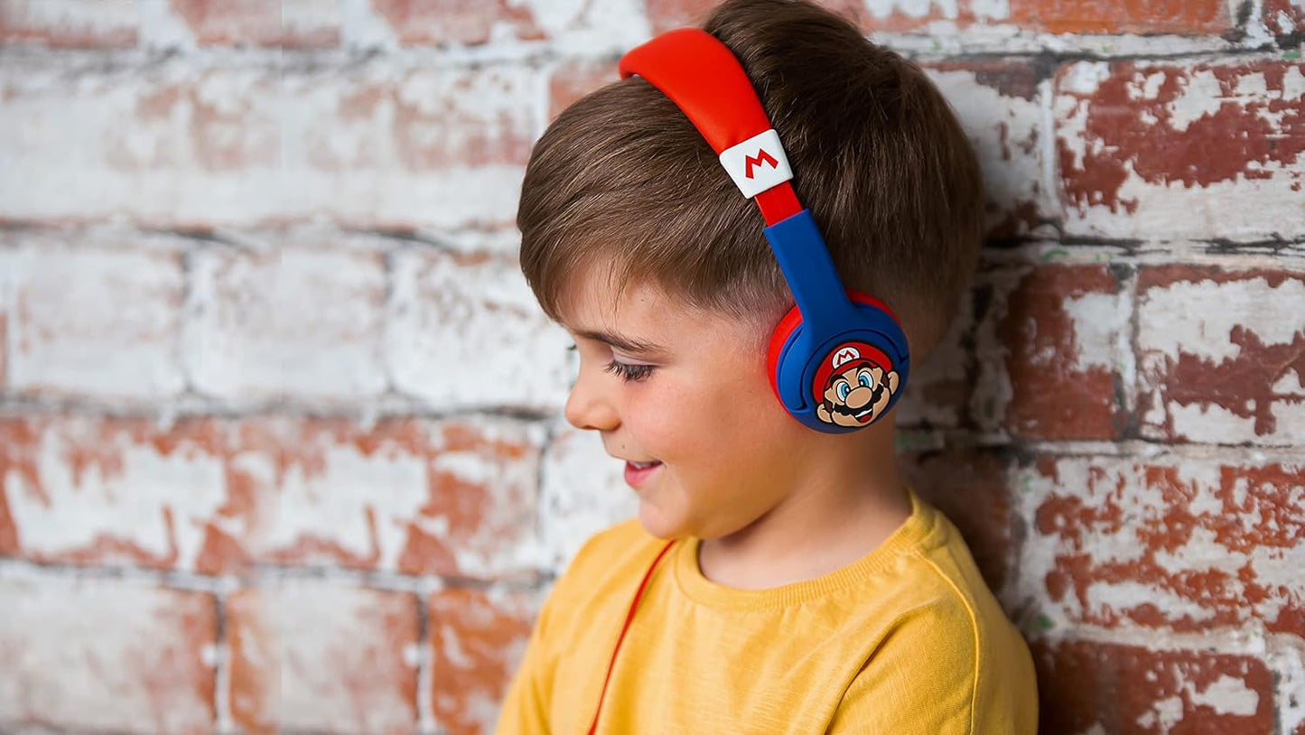 OTL | Super Mario Wired Blue Kids Headphones