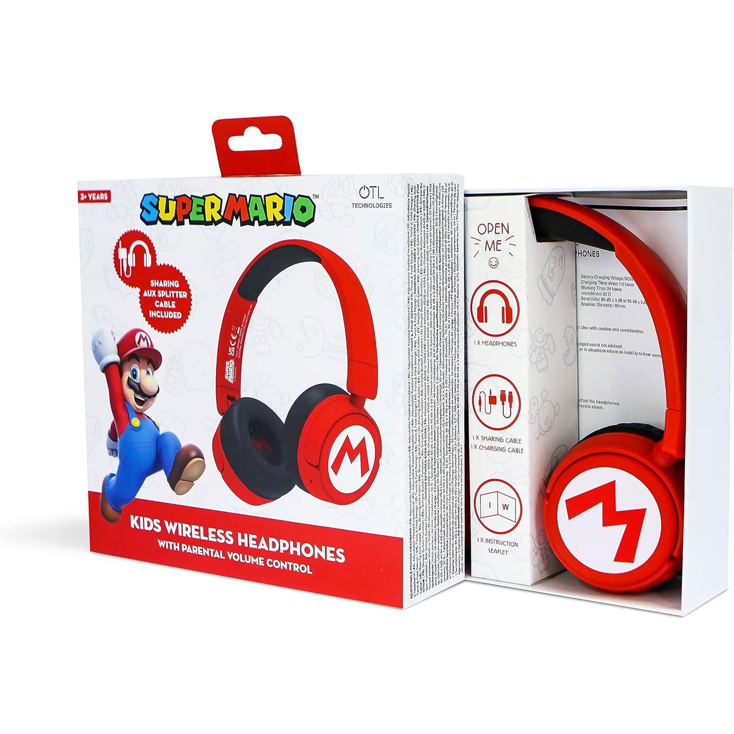 OTL | Super Mario Red Kids Wireless Headphones