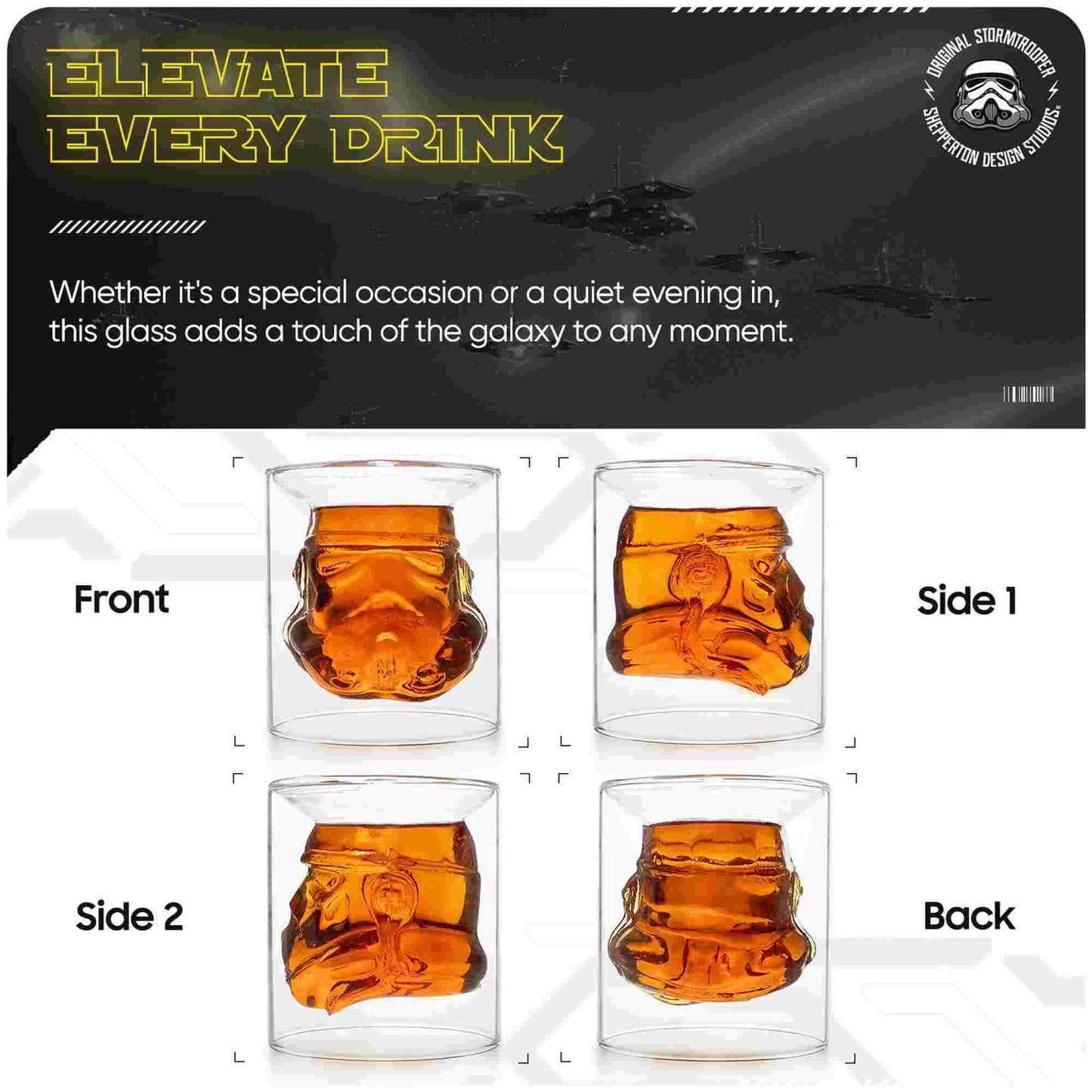 Thumbs Up Star Wars Original Stormtrooper 3D Inverted Whisky Glass