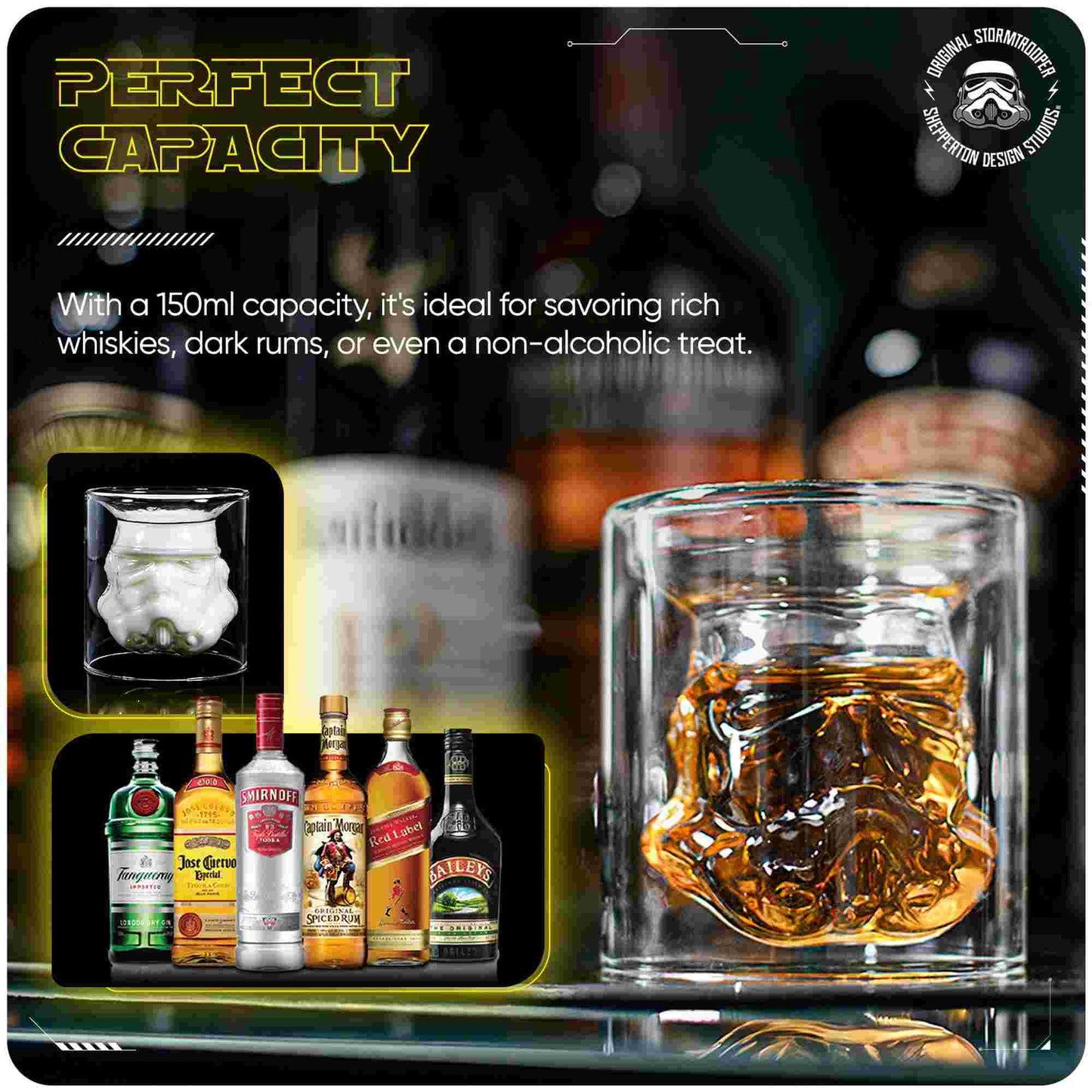 Thumbs Up Star Wars Original Stormtrooper 3D Inverted Whisky Glass