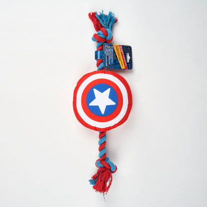 Captain America | Squeaky Plush And Rope Toy - xploregifts