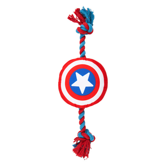 Captain America | Squeaky Plush And Rope Toy - xploregifts