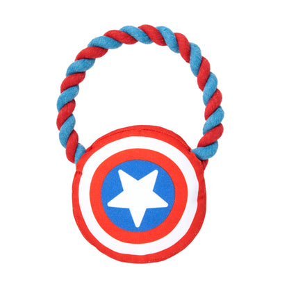 Captain America | Squeaky Plush And Rope Toy - xploregifts