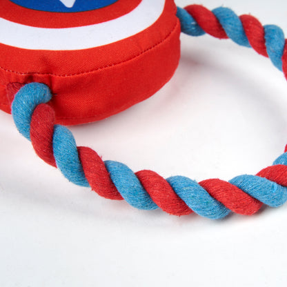 Captain America | Squeaky Plush And Rope Toy - xploregifts