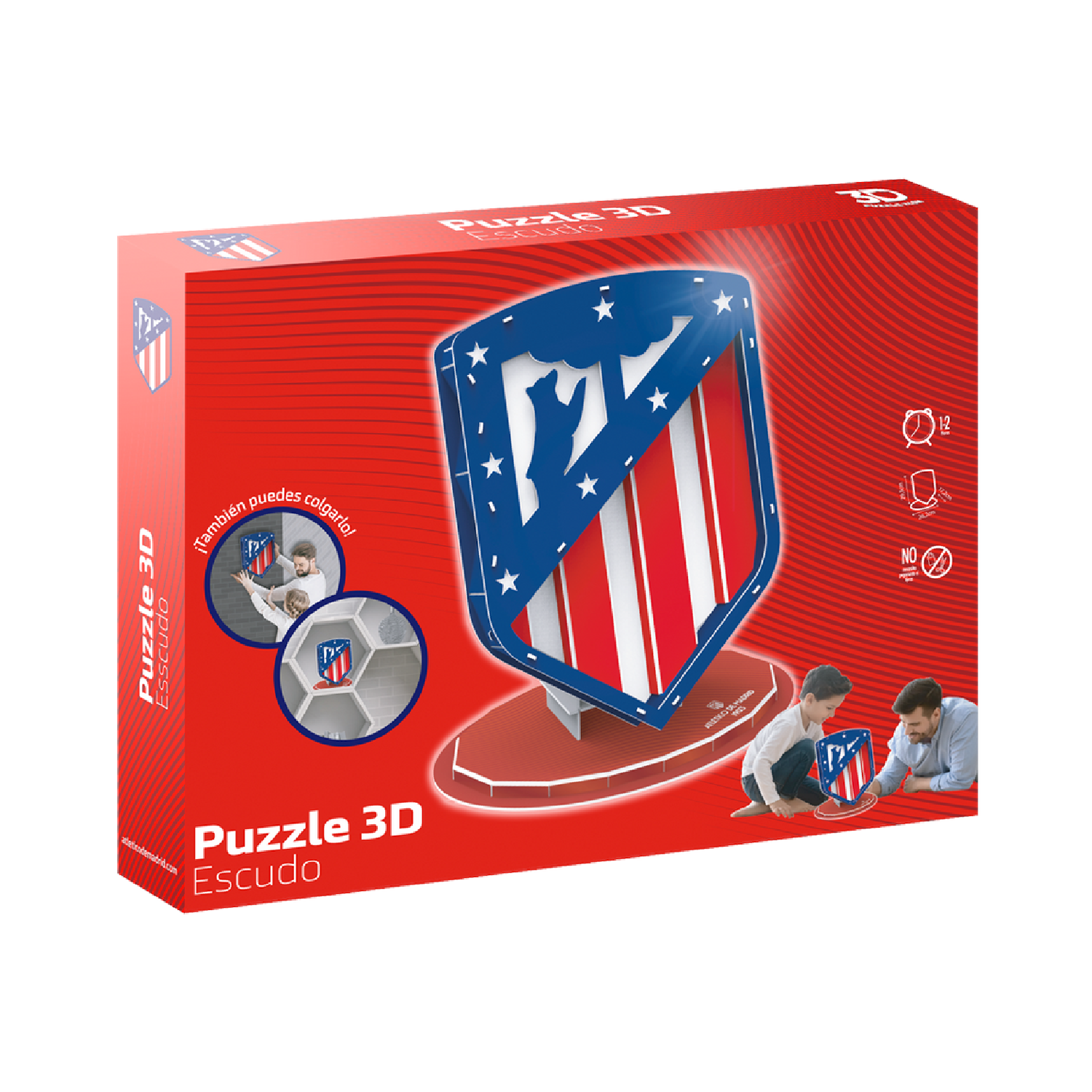 Athletico Madrid Team Crest Puzzle Crest 3D - xploregifts