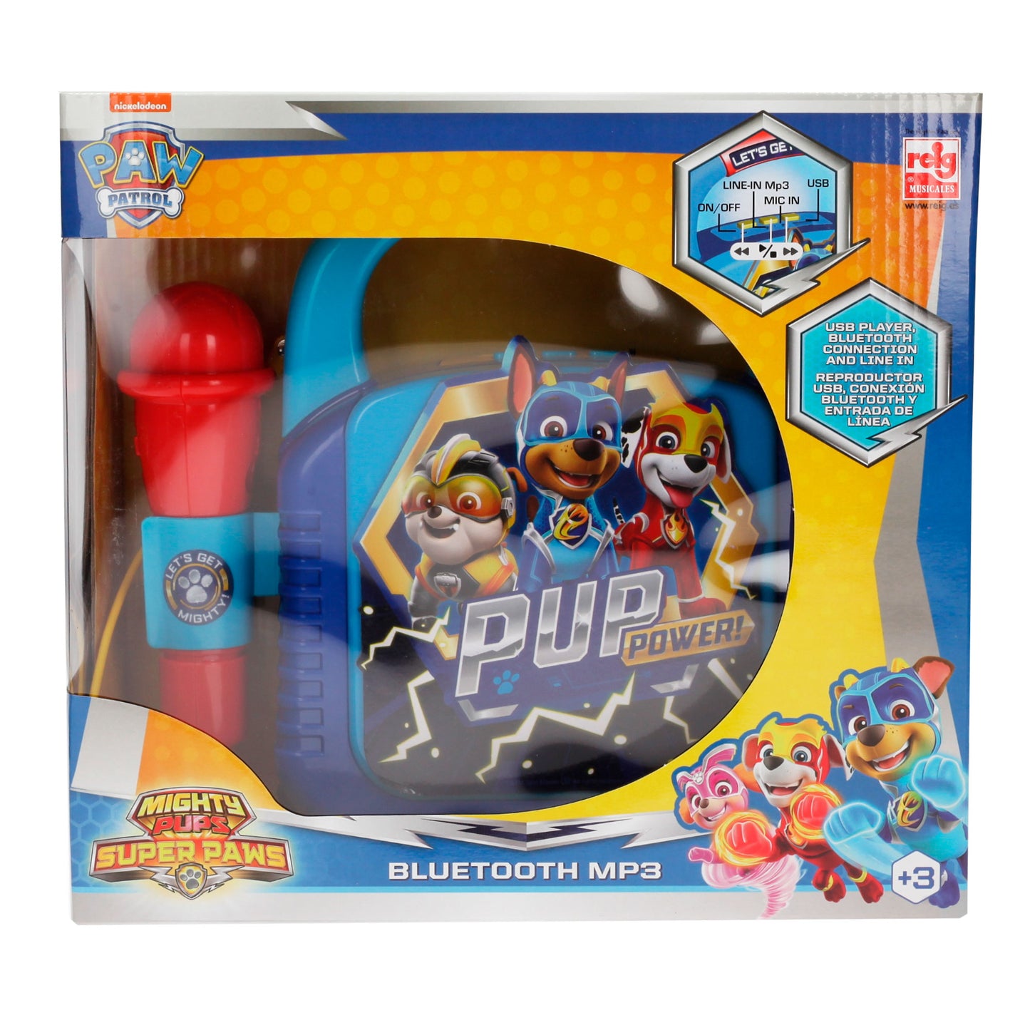 Paw Patrol: Mighty Pups | Karaoke Machine With Microphone - xploregifts