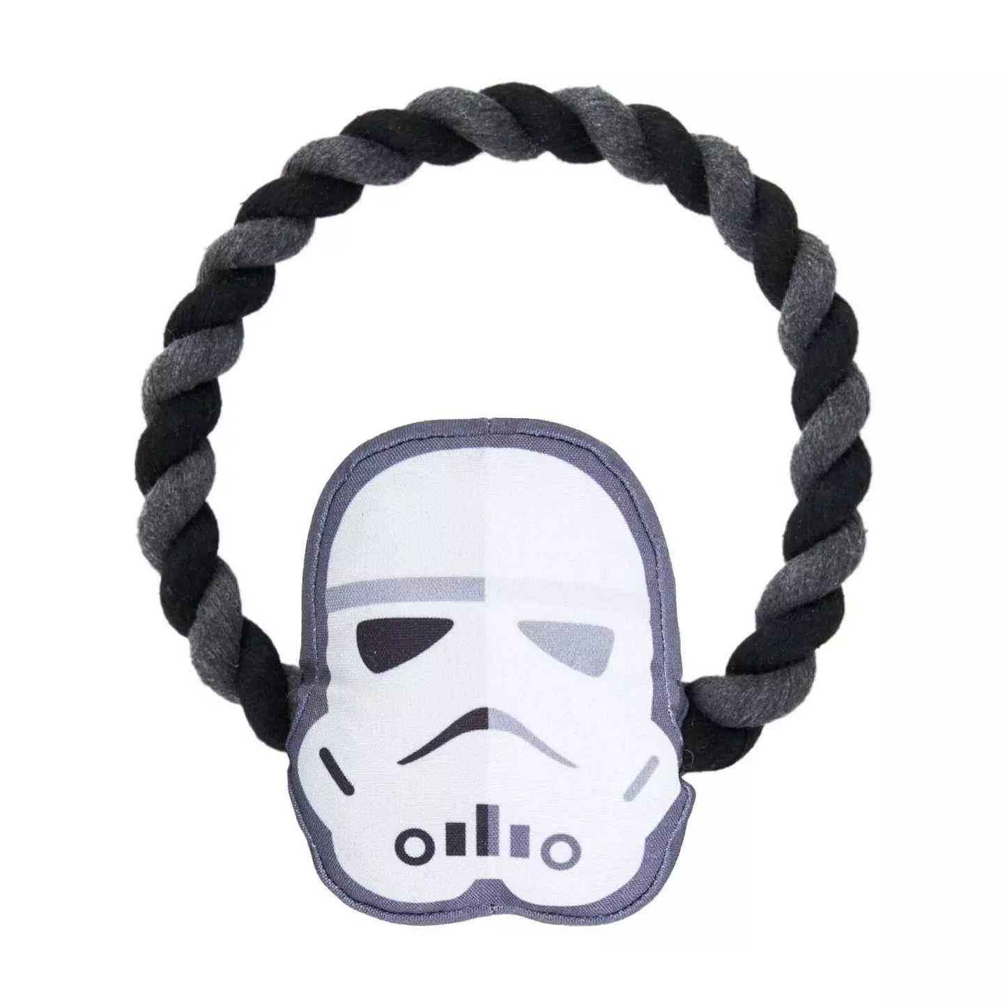 Cerda | Star Wars Storm Trooper Squeaky Plush and Rope Dog Toy Loop