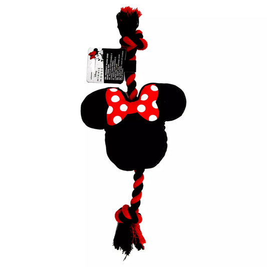 Cerda | Minnie Mouse Squeaky Plush and Rope Dog Toy Ends