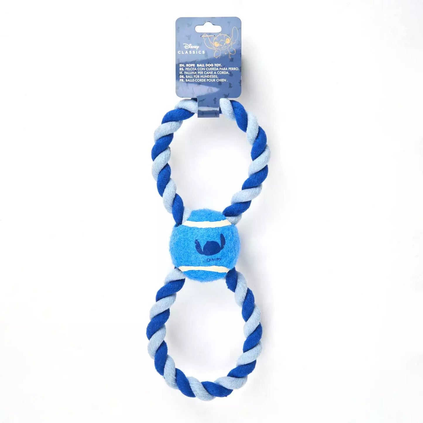 Cerda | Disney Stitch Tennis Ball Rope Dog Toy