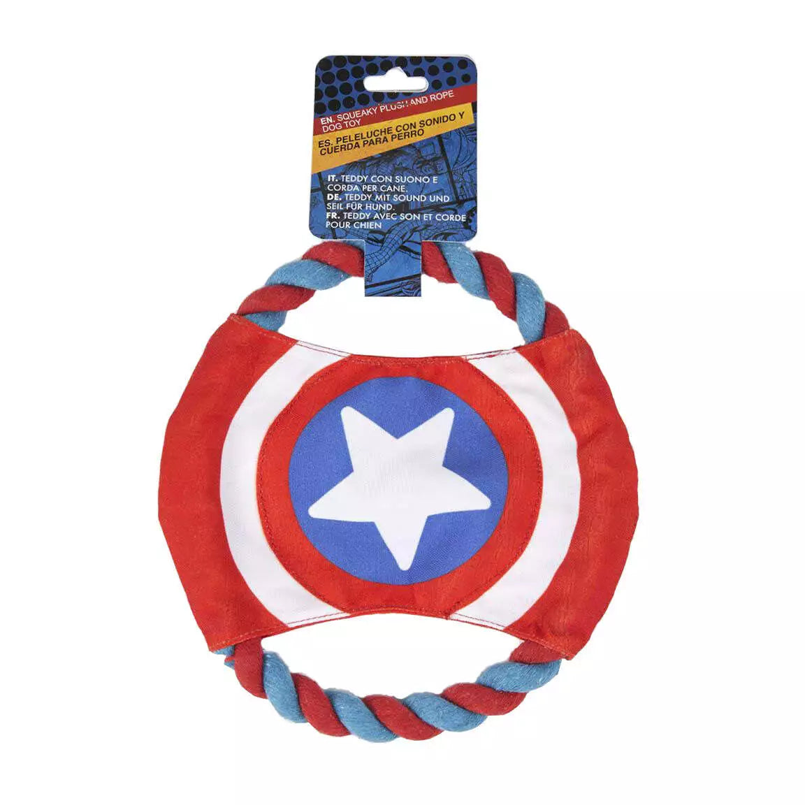 Cerda | Marvel Captain America Rope Frisbee Dog Toy