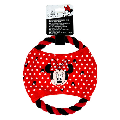 Minnie Mouse | Whistling Frisbee and Rope Dog Toy - xploregifts