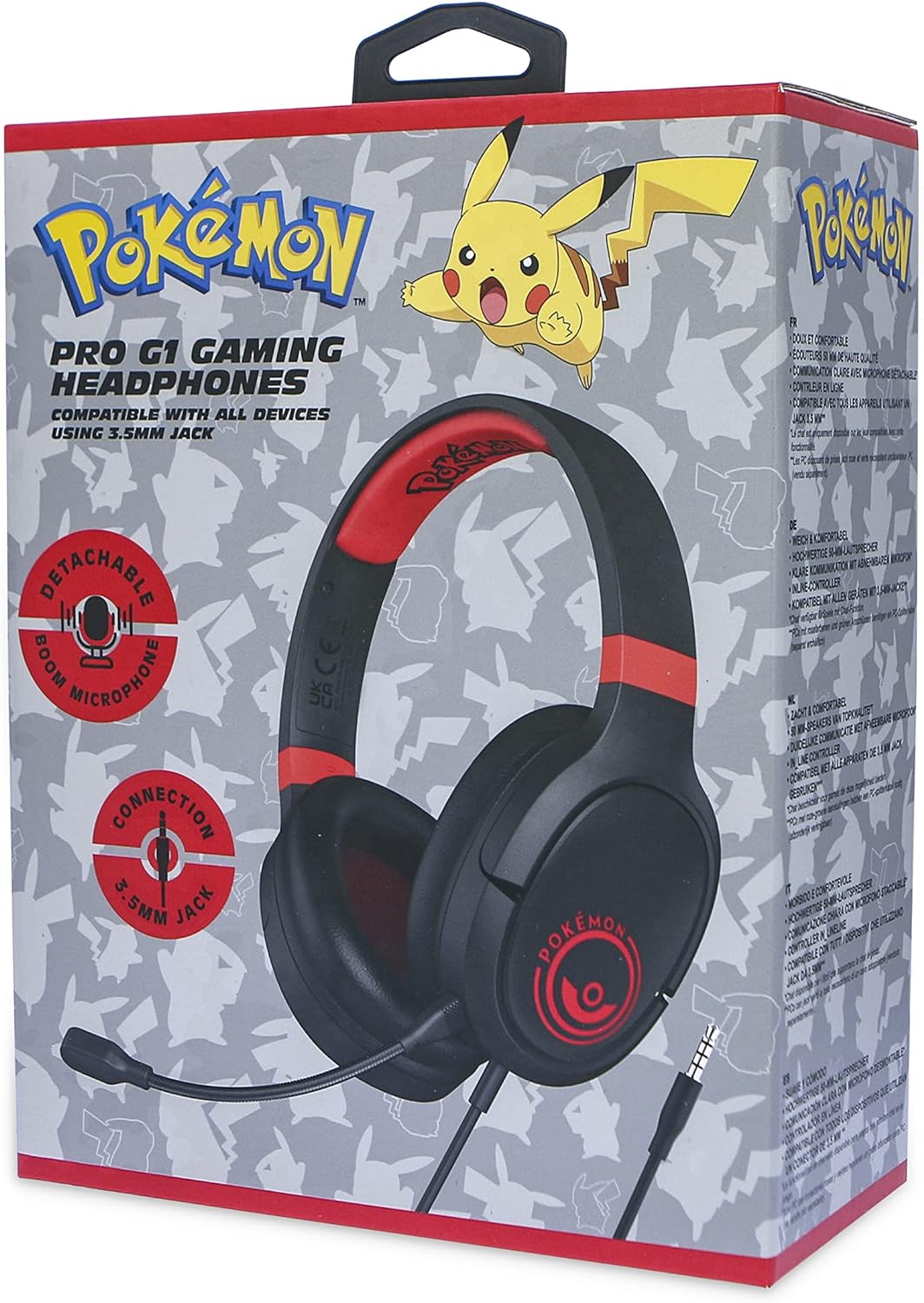 Pokemon | Pokeball Black / Red Pro G1 Gaming headphones