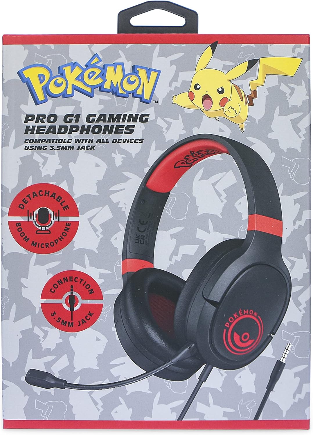 Pokemon | Pokeball Black / Red Pro G1 Gaming headphones