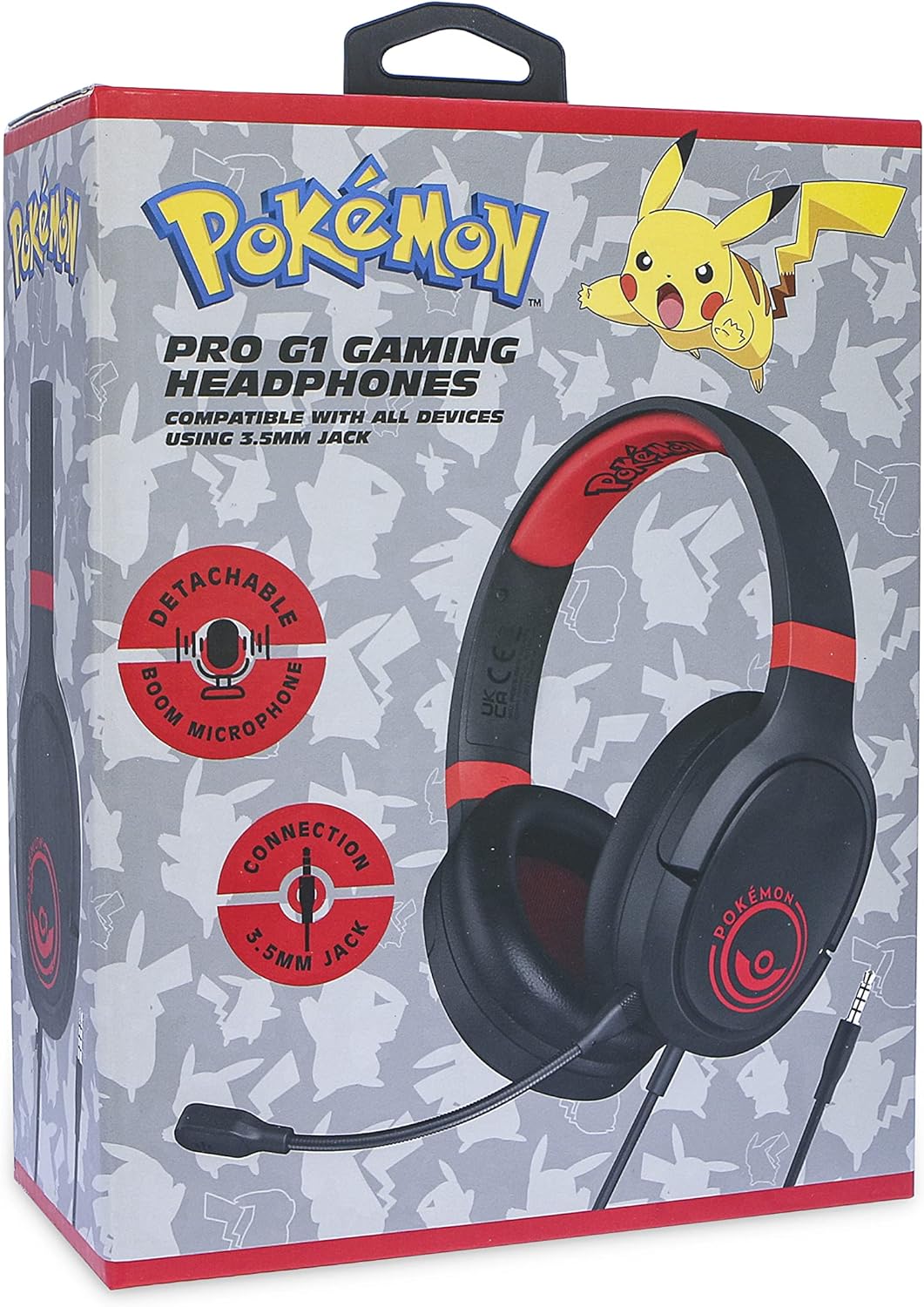 Pokemon | Pokeball Black / Red Pro G1 Gaming headphones